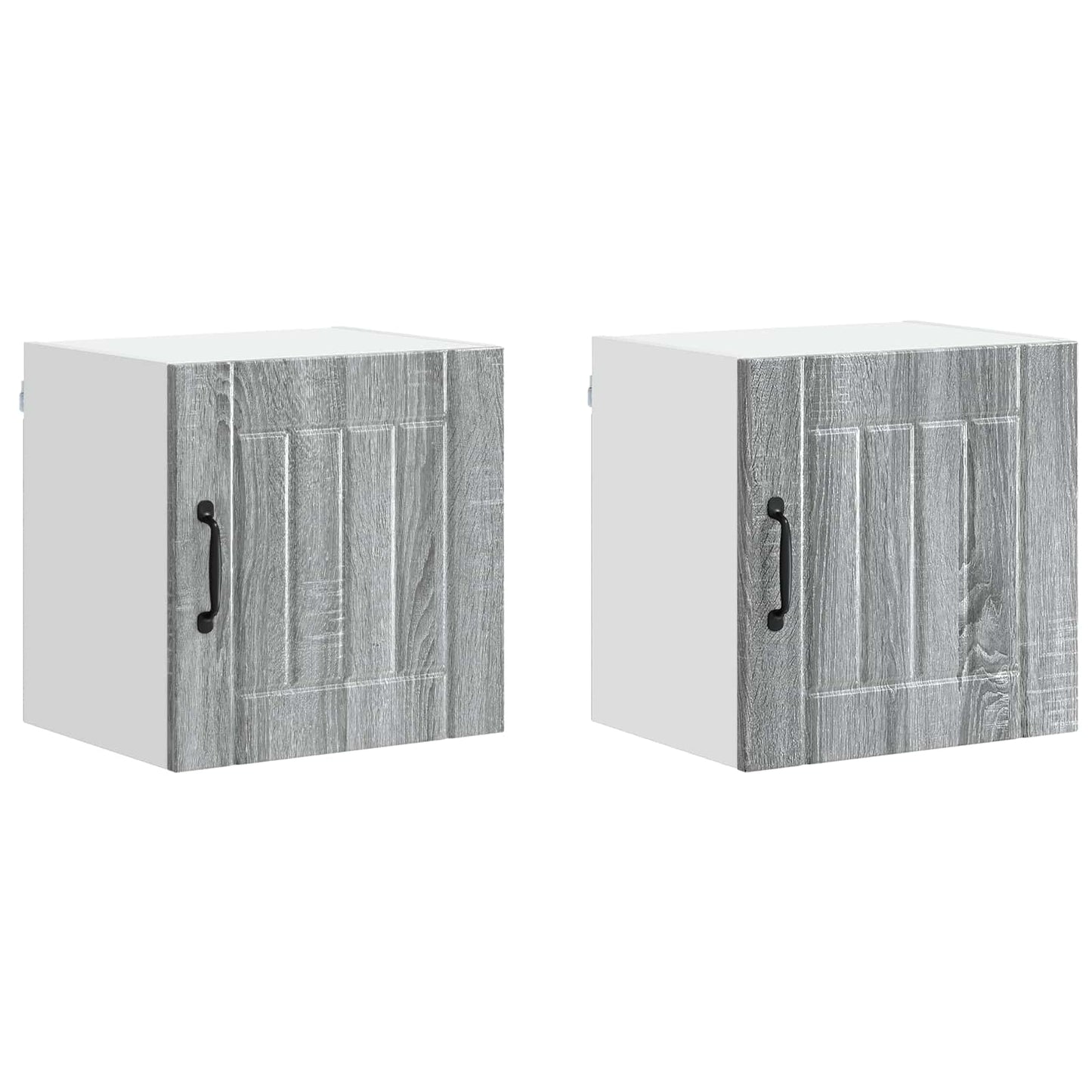 Veggskap LUCCA 2 pcs Grå sonoma 40 x 31 x 40 cm Konstruert tre