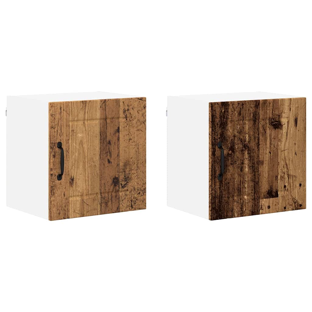 Veggskap LUCCA 2 pcs Gammelt tre 40 x 31 x 40 cm Konstruert tre