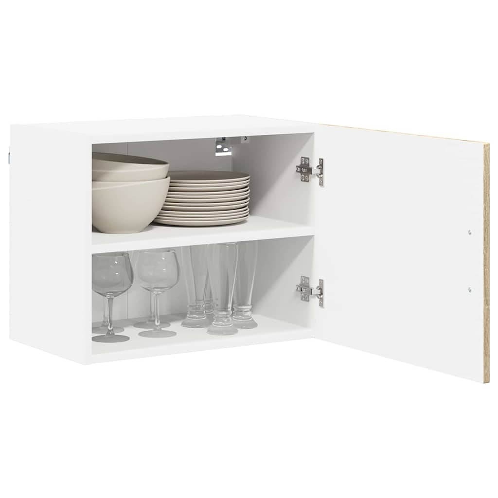 Veggskap LUCCA 2 pcs Sonoma eik 50 x 31 x 40 cm Konstruert tre
