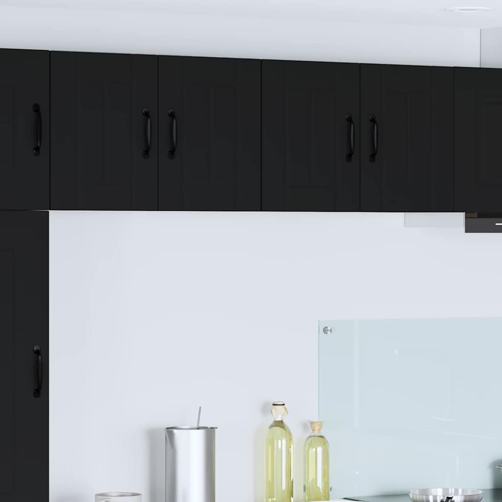 Veggskap LUCCA 2 pcs Svart 60 x 31 x 40 cm Konstruert tre