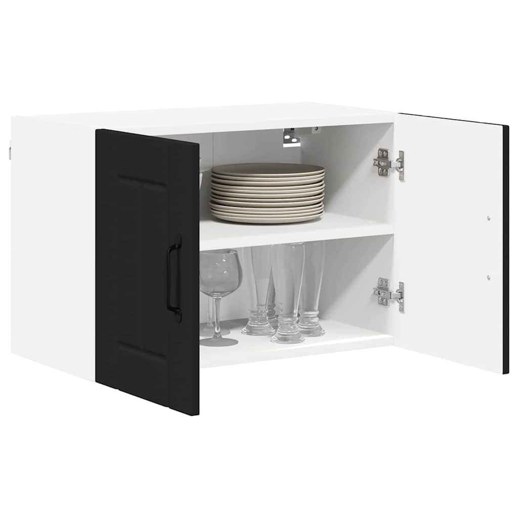 Veggskap LUCCA 2 pcs Svart 60 x 31 x 40 cm Konstruert tre