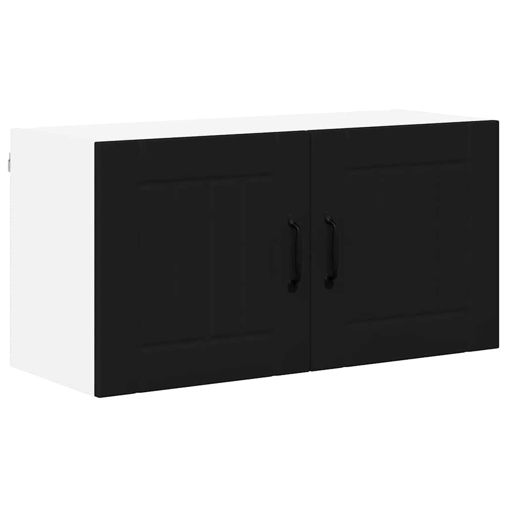 Veggskap LUCCA Svart 80 x 31 x 40 cm Konstruert tre