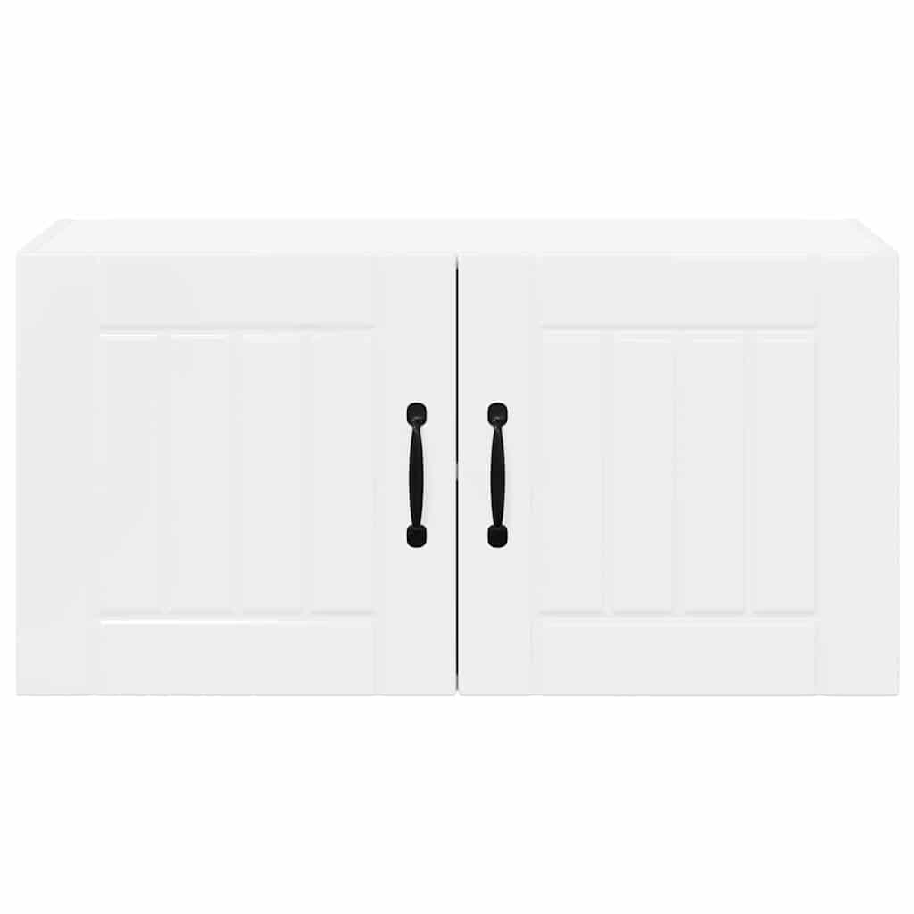 Veggskap LUCCA Høgglans hvit 80 x 31 x 40 cm Konstruert tre