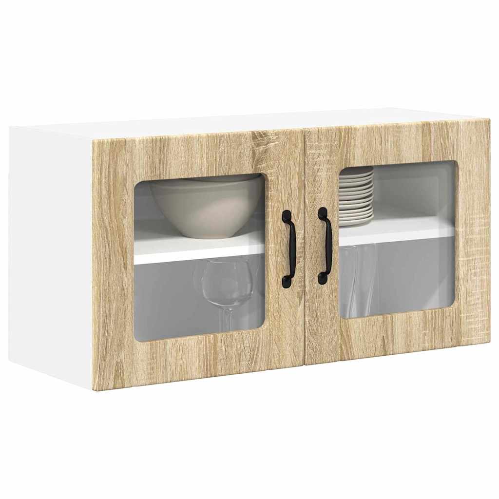 Vegghylle LUCCA Sonoma eik 80 x 31 x 40 cm Konstruert tre