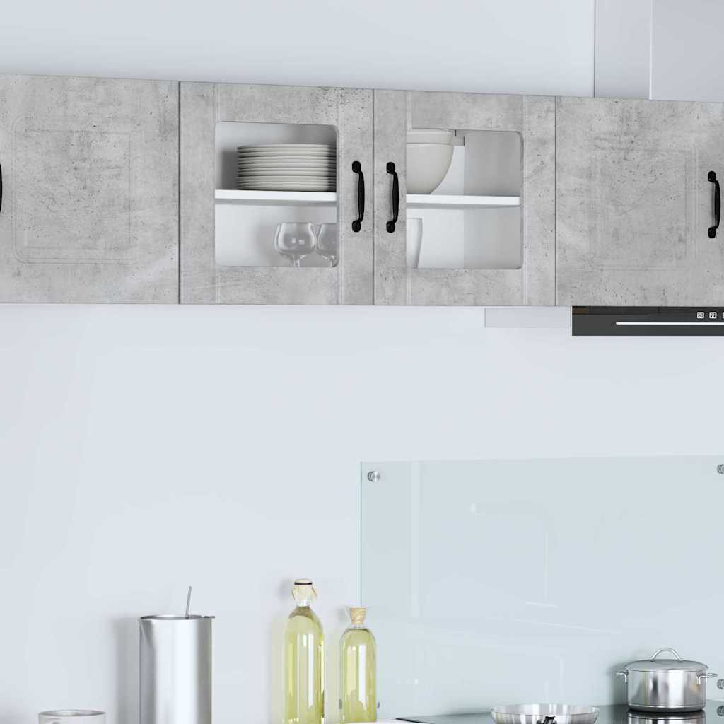 Vegghylle LUCCA Betonggrå 80 x 31 x 40 cm Konstruert tre