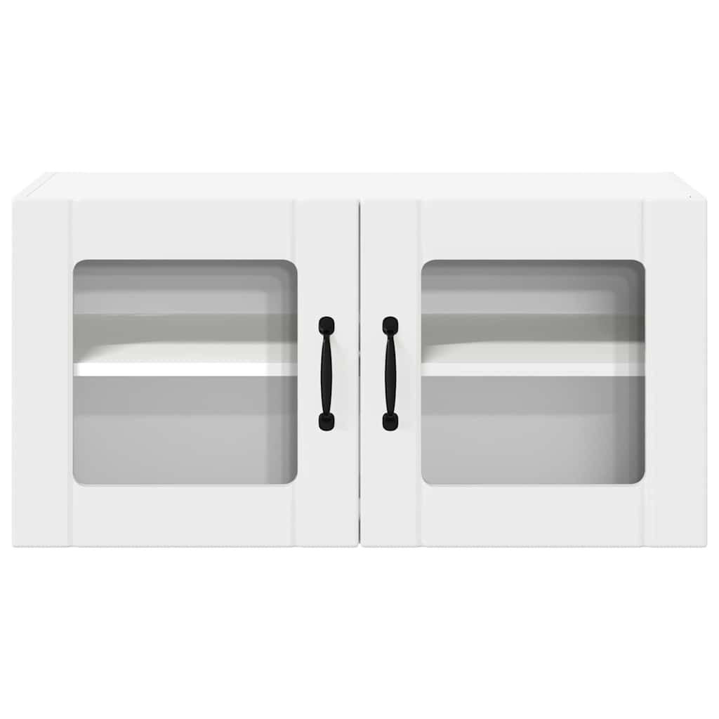 Vegghylle LUCCA Høgglans hvit 80 x 31 x 40 cm Konstruert tre