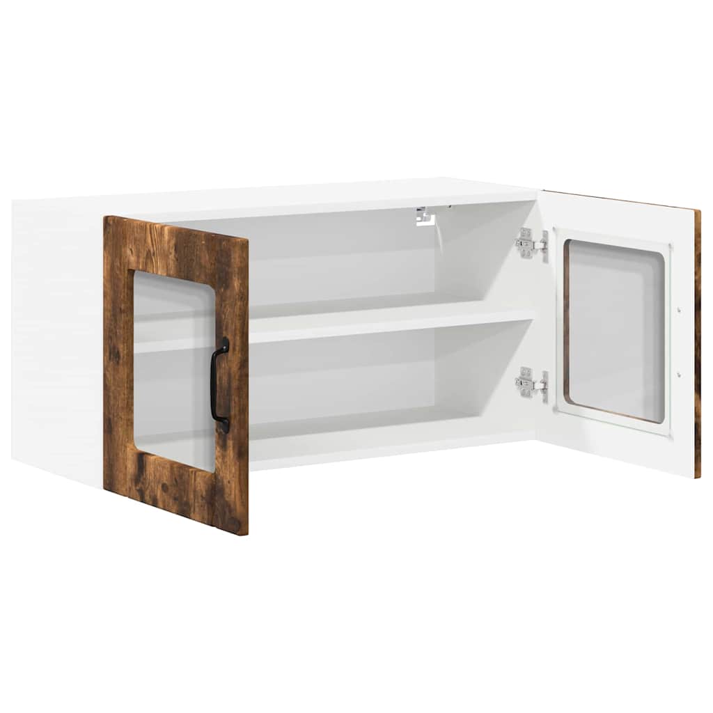 Vegghylle LUCCA Røkt Eik 80 x 31 x 40 cm Konstruert tre