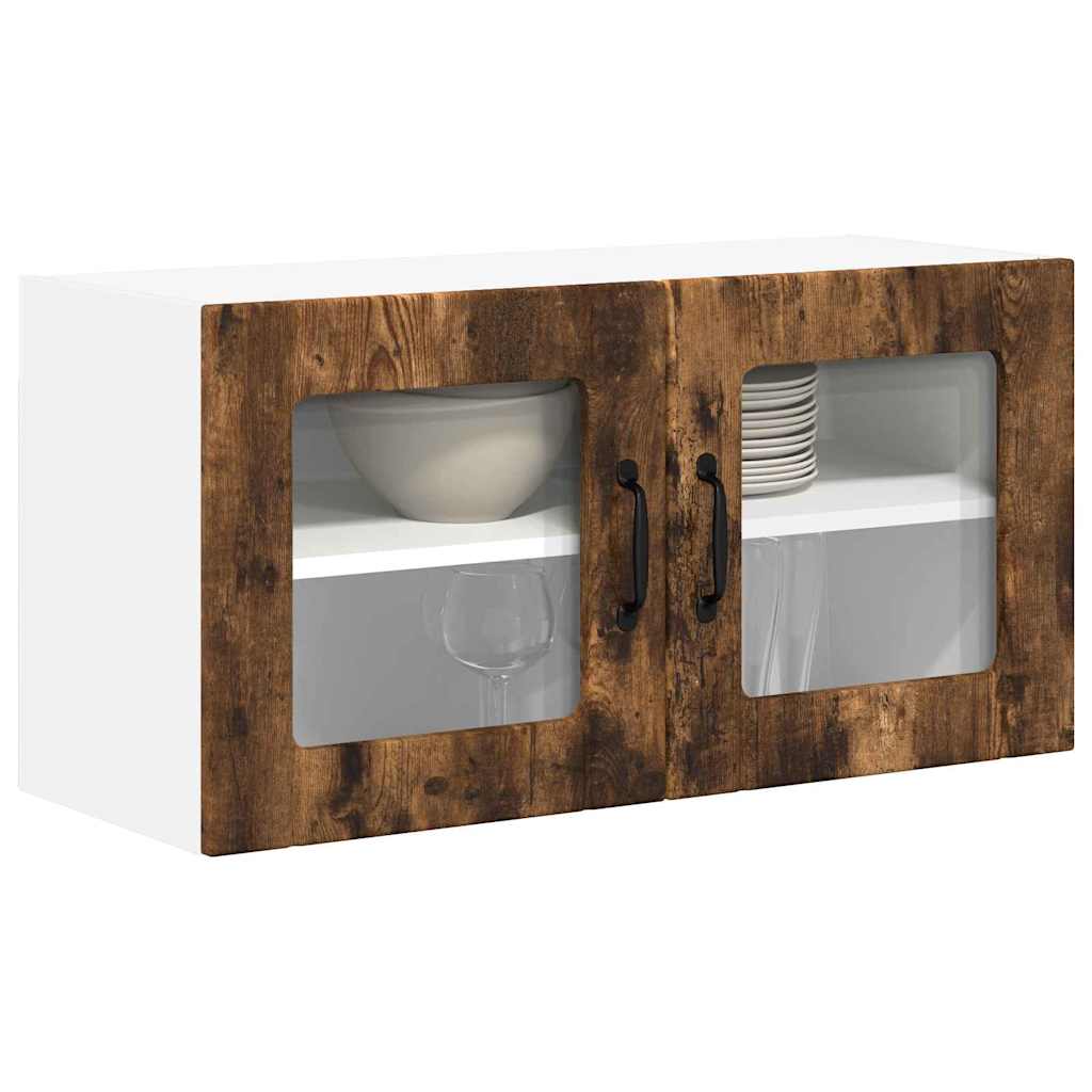 Vegghylle LUCCA Røkt Eik 80 x 31 x 40 cm Konstruert tre