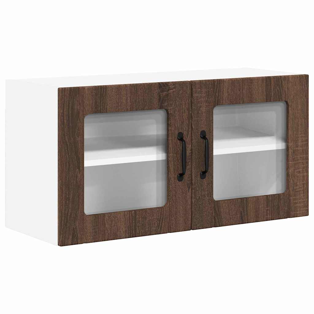 Vegghylle LUCCA Brun eik 80 x 31 x 40 cm Konstruert tre