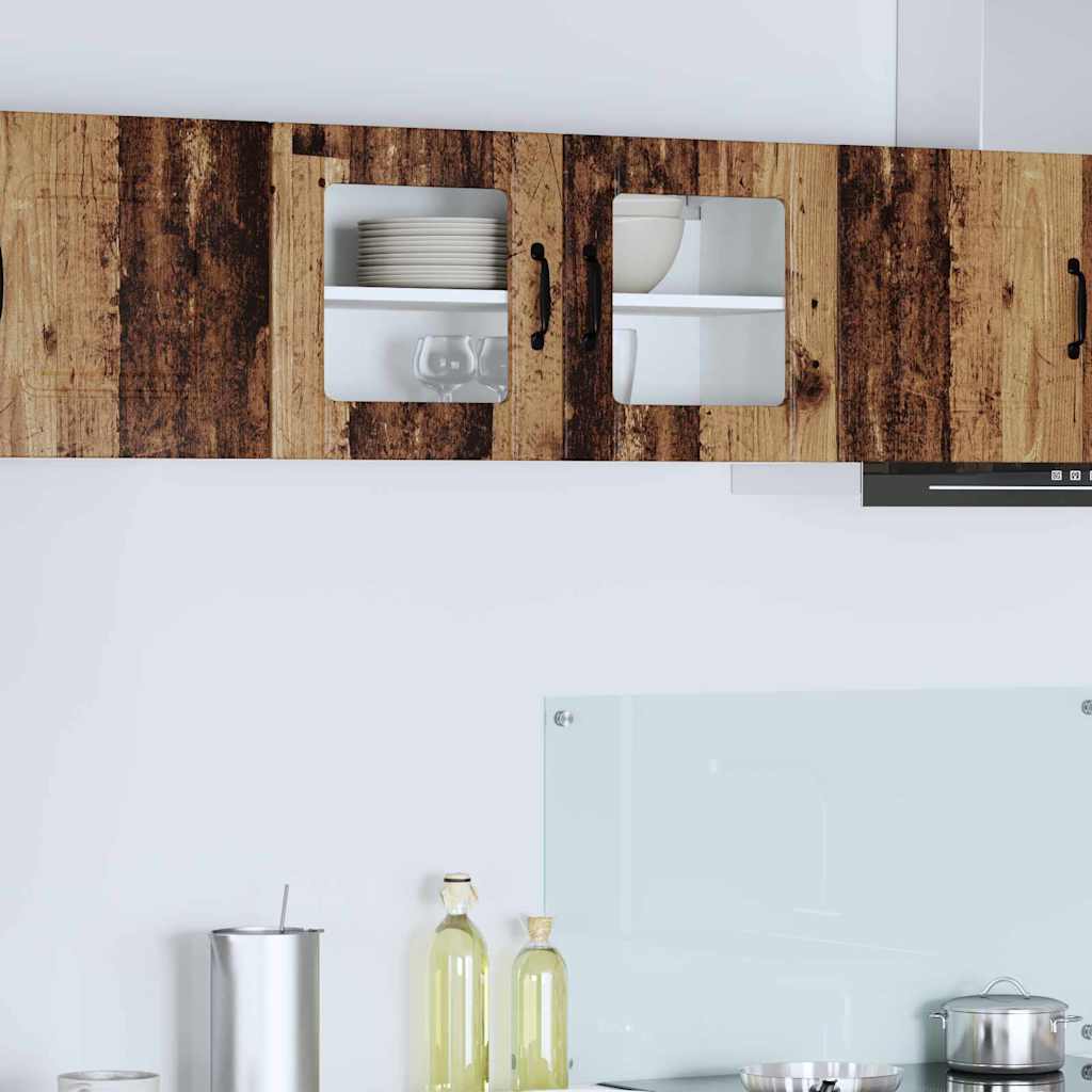 Vegghylle LUCCA Gammelt tre 80 x 31 x 40 cm Konstruert tre