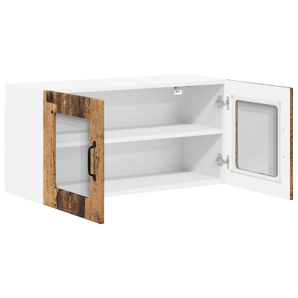 Vegghylle LUCCA Gammelt tre 80 x 31 x 40 cm Konstruert tre