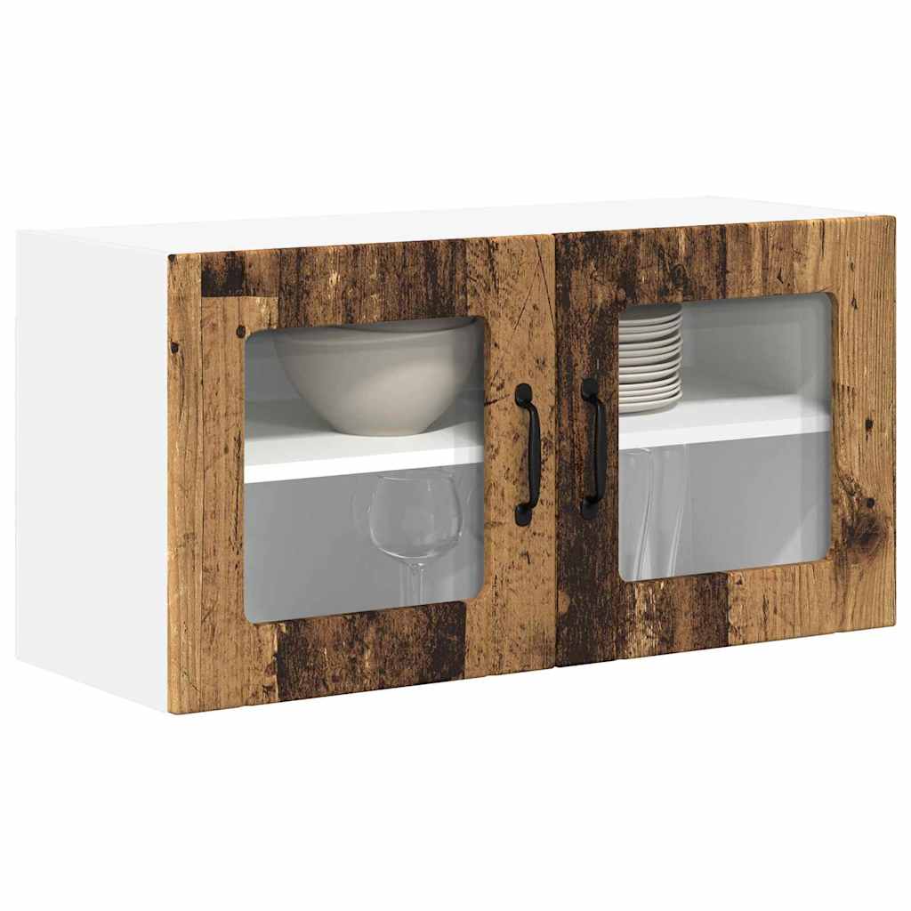 Vegghylle LUCCA Gammelt tre 80 x 31 x 40 cm Konstruert tre