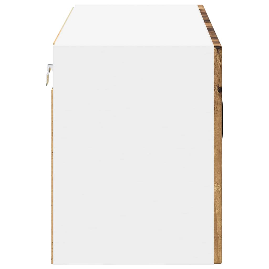 Vegghylle LUCCA Gammelt tre 80 x 31 x 40 cm Konstruert tre