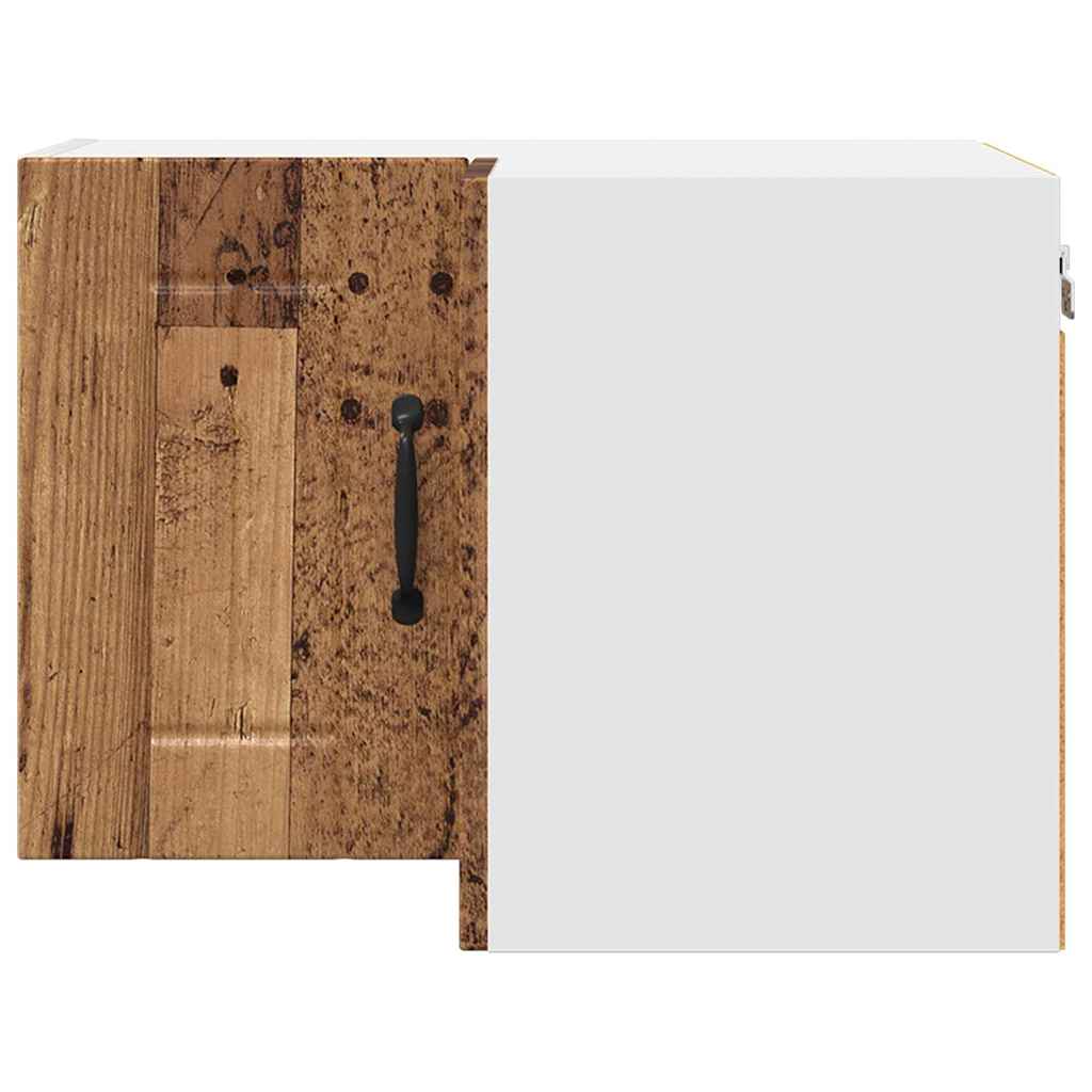 Vegghjørneskap LUCCA Gammelt tre 57 x 57 x 40 cm Konstruert tre