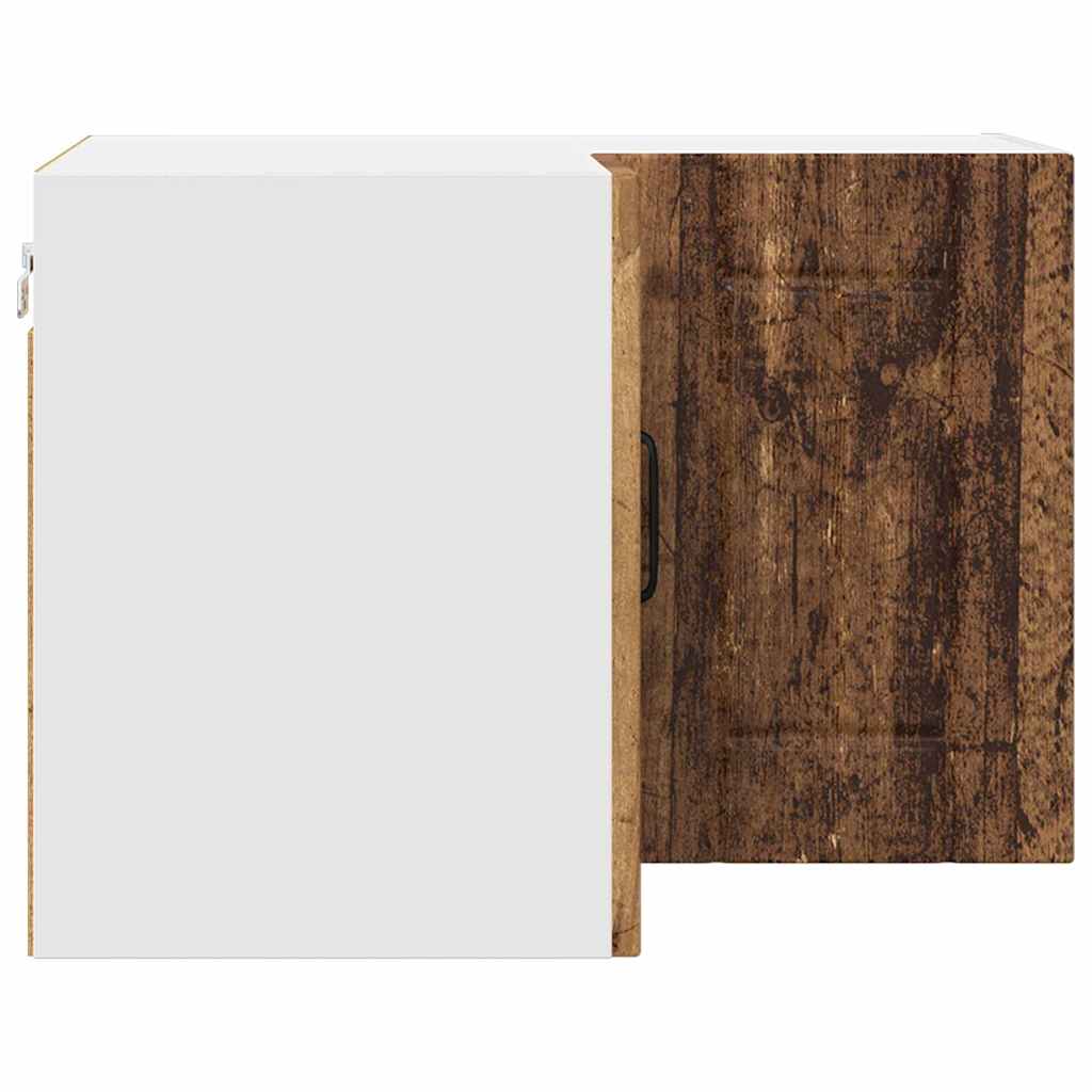 Vegghjørneskap LUCCA Gammelt tre 57 x 57 x 40 cm Konstruert tre