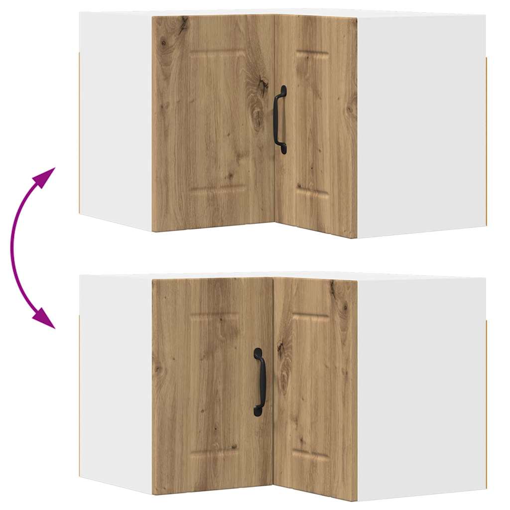 Vegghjørneskap LUCCA Artisan eik 57 x 57 x 40 cm Konstruert tre