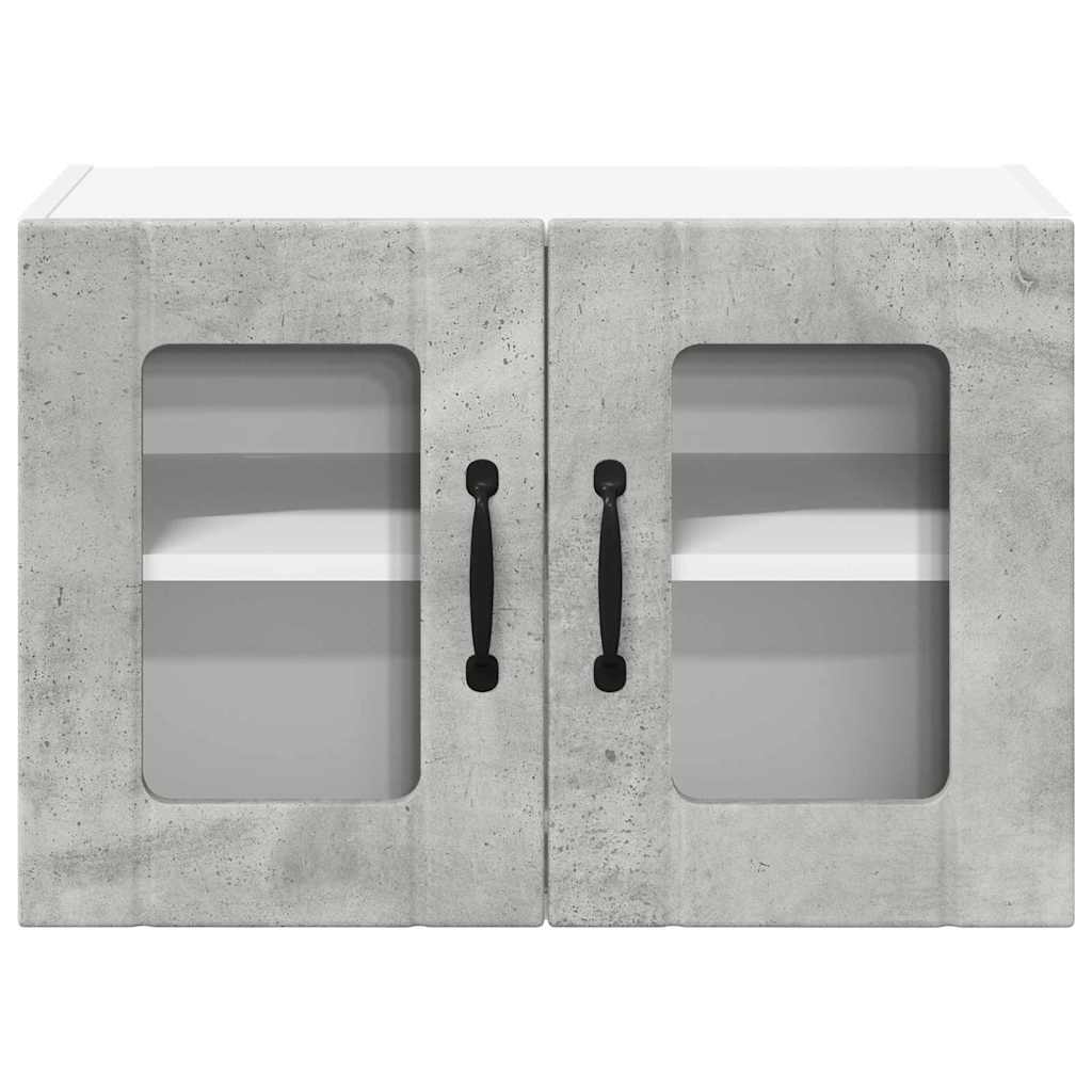 Vegghylle LUCCA 2 pcs Betonggrå 60 x 31 x 40 cm Konstruert tre