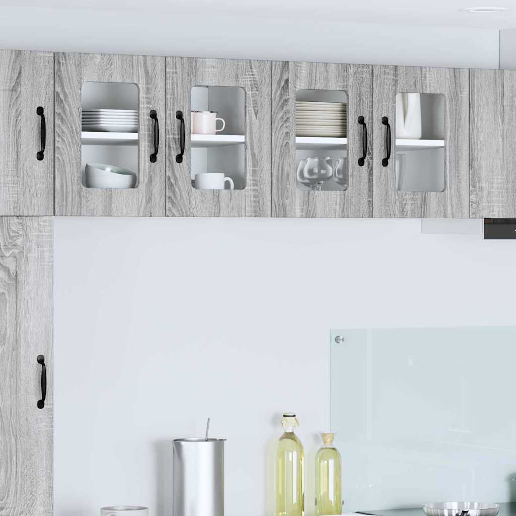 Vegghylle LUCCA 2 pcs Grå sonoma 60 x 31 x 40 cm Konstruert tre