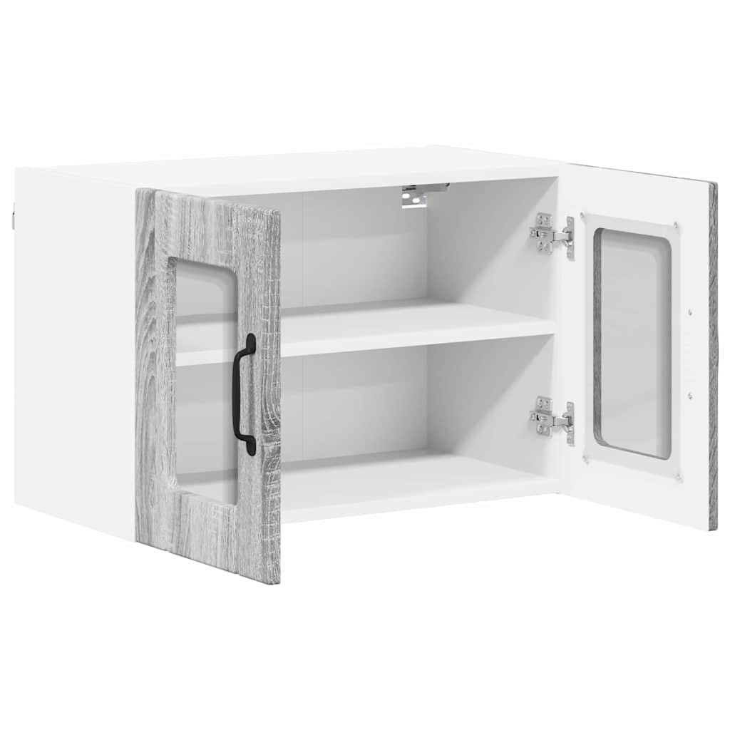 Vegghylle LUCCA 2 pcs Grå sonoma 60 x 31 x 40 cm Konstruert tre