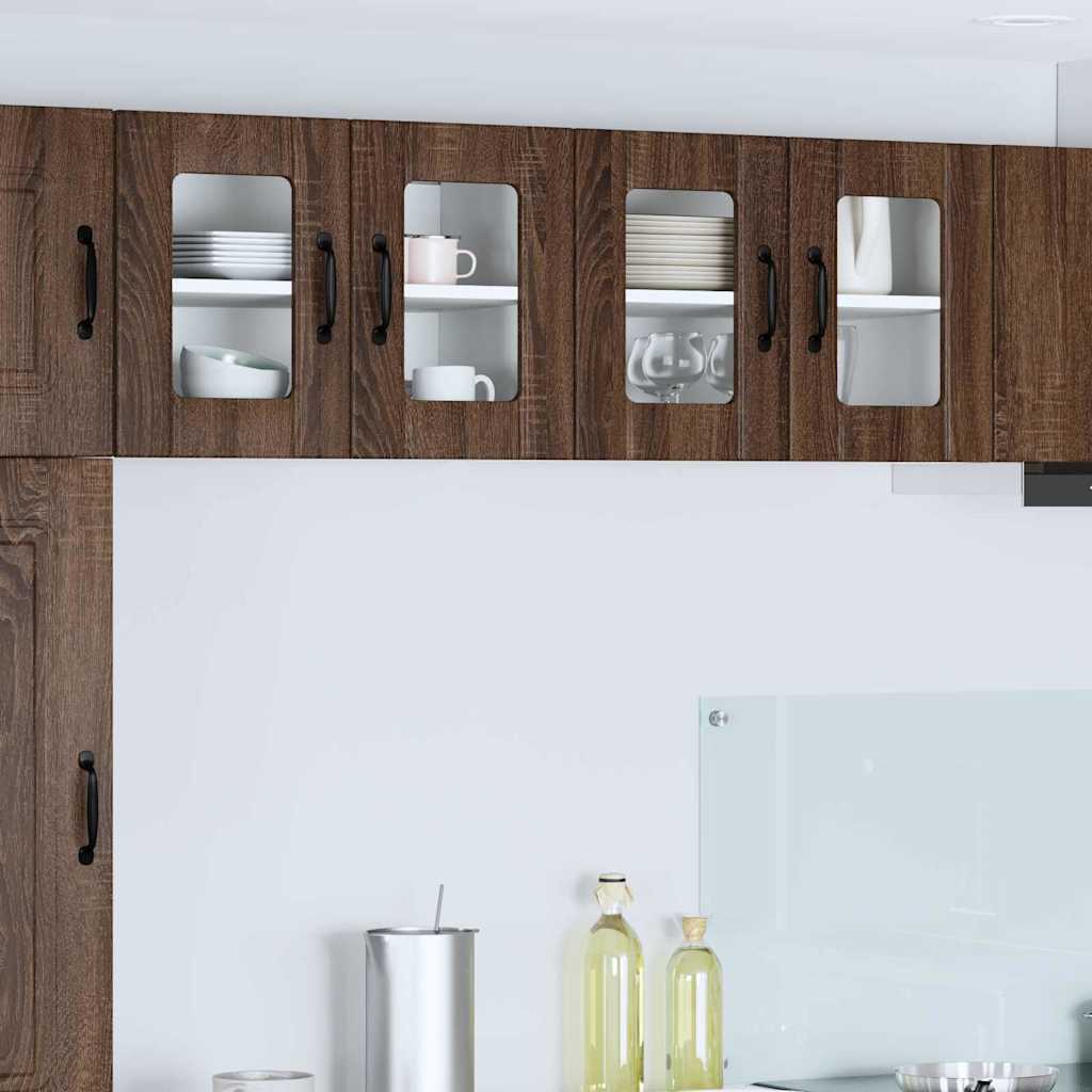 Vegghylle LUCCA 2 pcs Brun eik 60 x 31 x 40 cm Konstruert tre