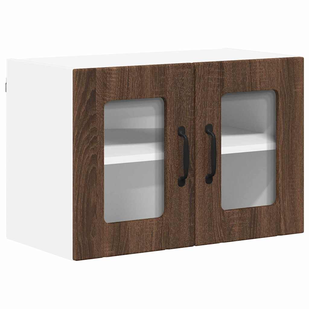 Vegghylle LUCCA 2 pcs Brun eik 60 x 31 x 40 cm Konstruert tre