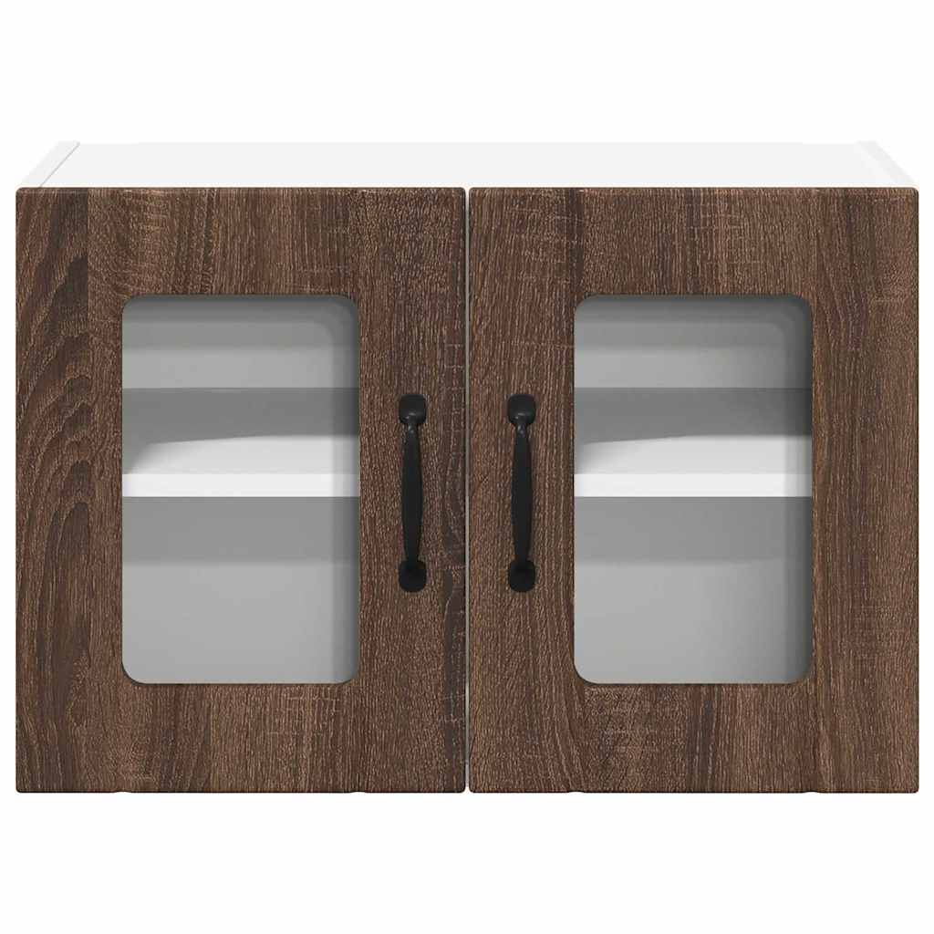 Vegghylle LUCCA 2 pcs Brun eik 60 x 31 x 40 cm Konstruert tre