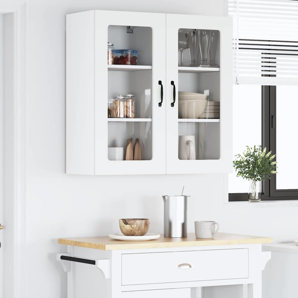 Vegghylle LUCCA Hvit 40 x 31 x 80 cm Konstruert tre