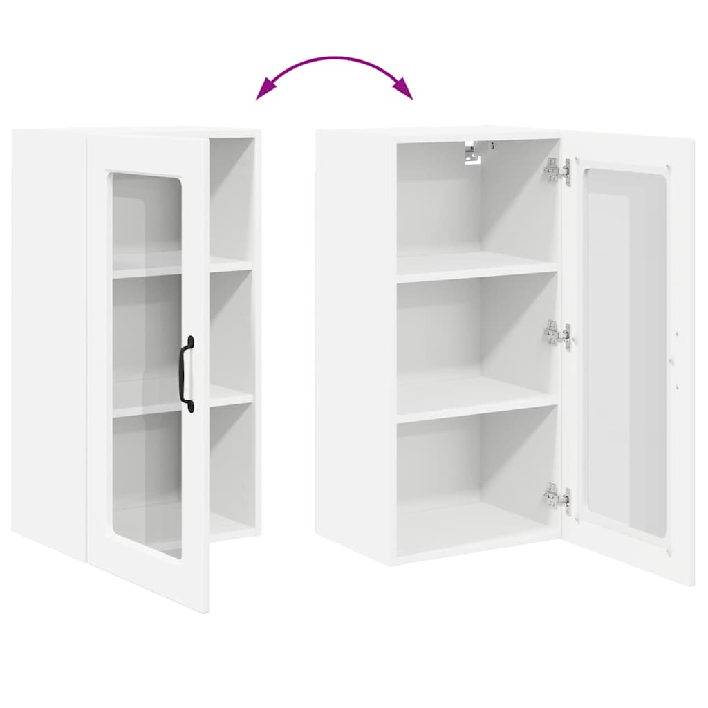 Vegghylle LUCCA Hvit 40 x 31 x 80 cm Konstruert tre