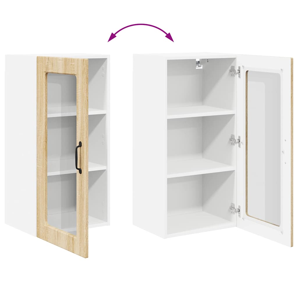 Vegghylle LUCCA Sonoma eik 40 x 31 x 80 cm Konstruert tre