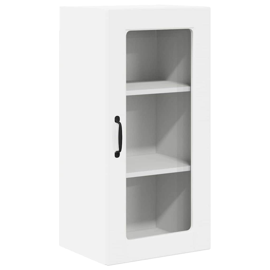 Vegghylle LUCCA Høgglans hvit 40 x 31 x 80 cm Konstruert tre