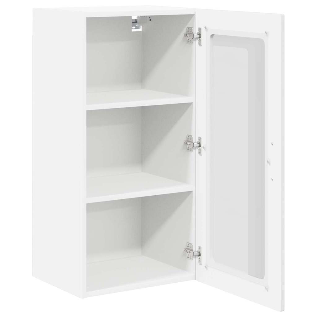 Vegghylle LUCCA Høgglans hvit 40 x 31 x 80 cm Konstruert tre