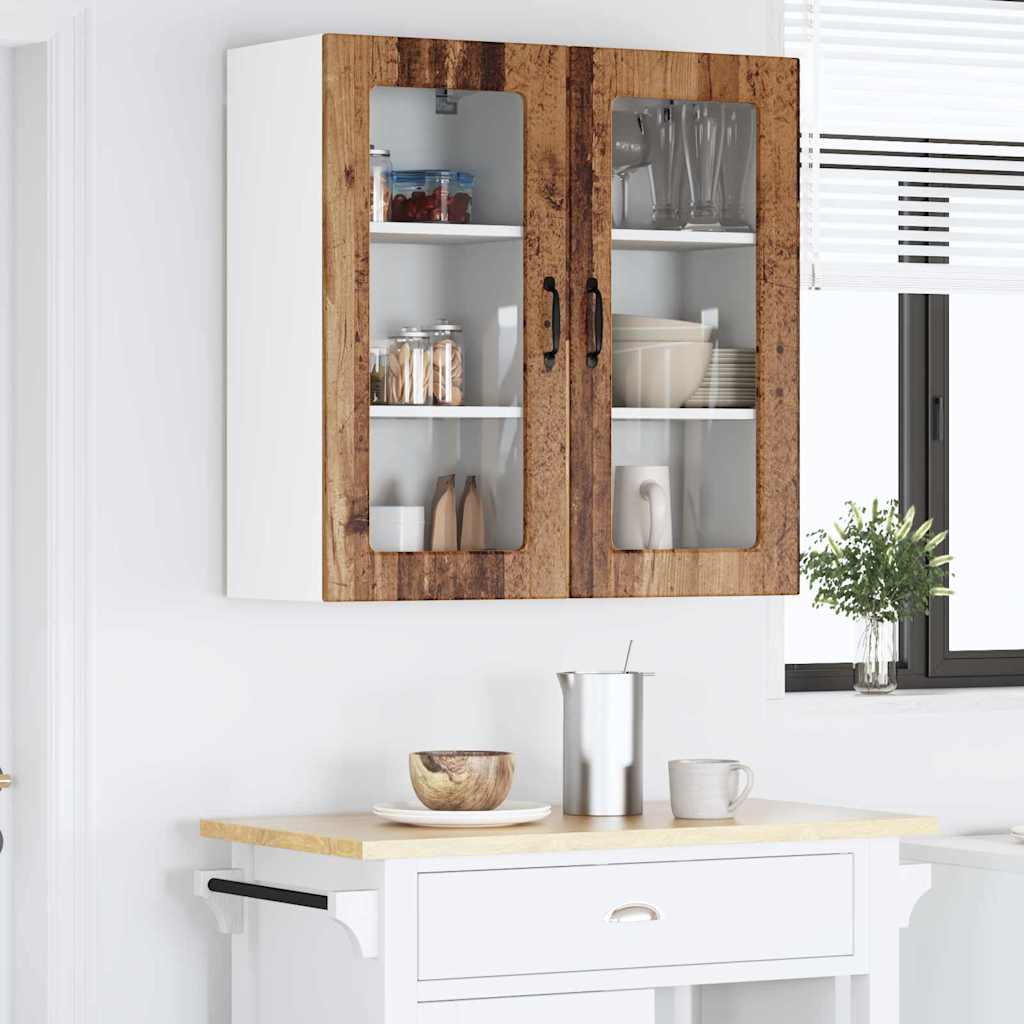 Vegghylle LUCCA Gammelt tre 40 x 31 x 80 cm Konstruert tre