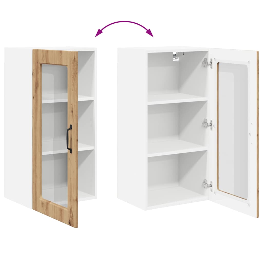 Vegghylle LUCCA Artisan eik 40 x 31 x 80 cm Konstruert tre
