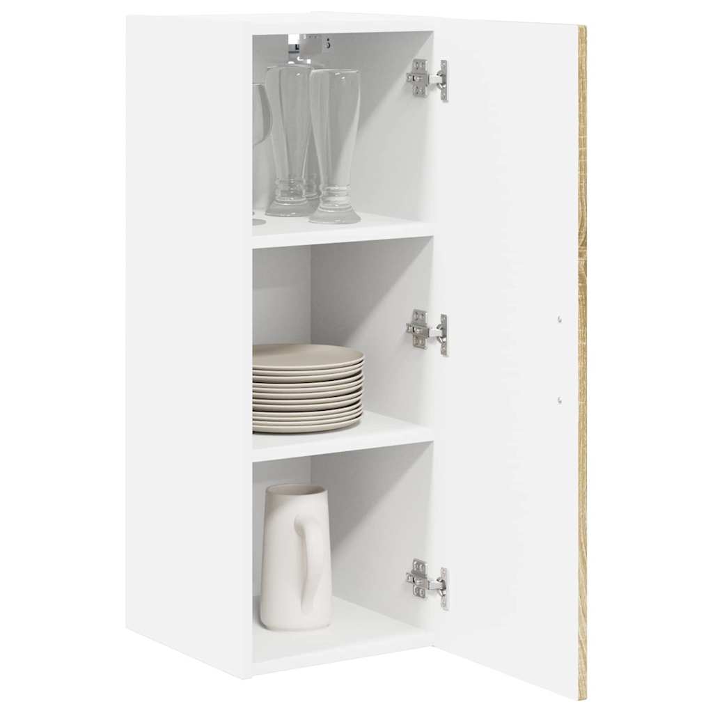 Veggskap LUCCA 2 pcs Sonoma eik 30 x 31 x 80 cm Konstruert tre