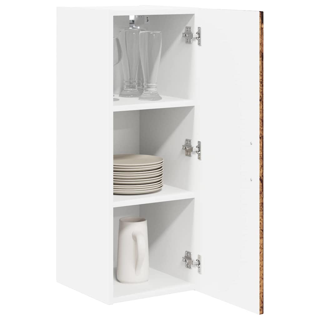 Veggskap LUCCA 2 pcs Gammelt tre 30 x 31 x 80 cm Konstruert tre