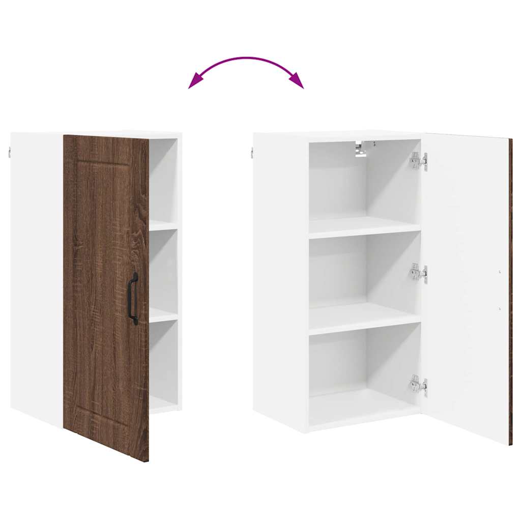 Veggskap LUCCA Brun eik 40 x 31 x 80 cm Konstruert tre