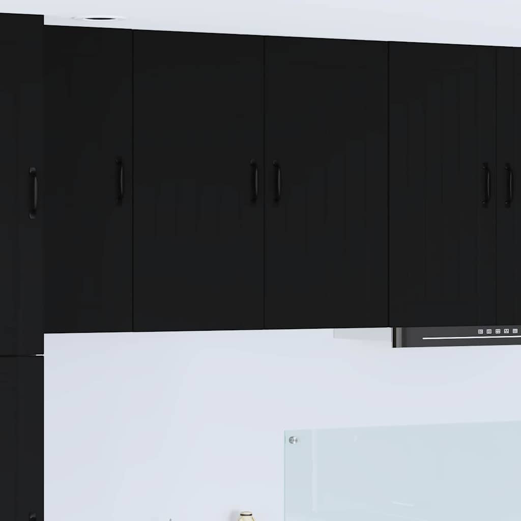 Veggskap LUCCA Svart 80 x 31 x 80 cm Konstruert tre