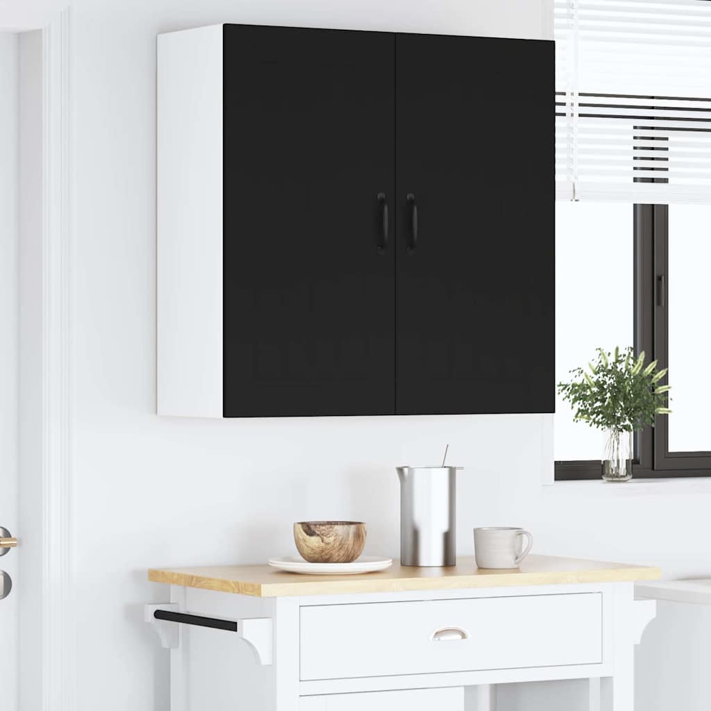 Veggskap LUCCA Svart 80 x 31 x 80 cm Konstruert tre