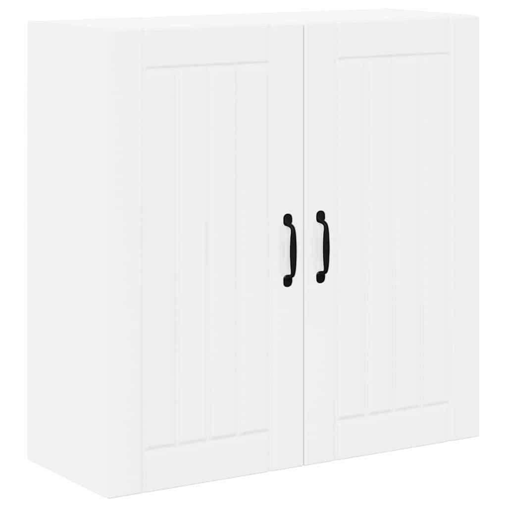 Veggskap LUCCA Høgglans hvit 80 x 31 x 80 cm Konstruert tre