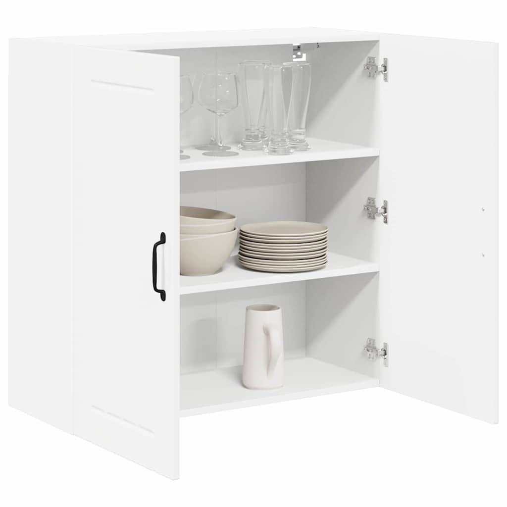 Veggskap LUCCA Høgglans hvit 80 x 31 x 80 cm Konstruert tre