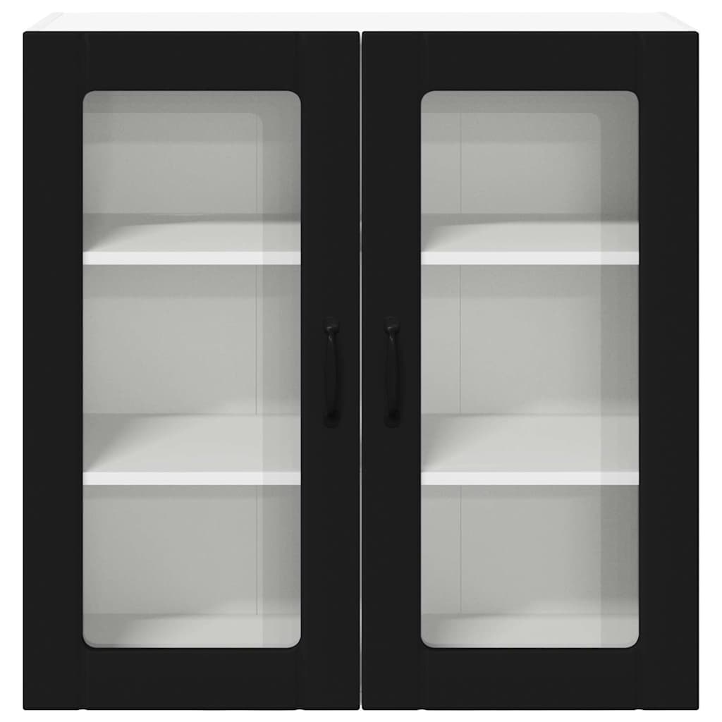 Vegghylle LUCCA Svart 80 x 31 x 80 cm Konstruert tre