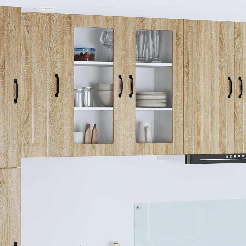 Vegghylle LUCCA Sonoma eik 80 x 31 x 80 cm Konstruert tre