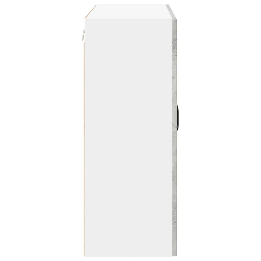 Vegghylle LUCCA Betonggrå 80 x 31 x 80 cm Konstruert tre