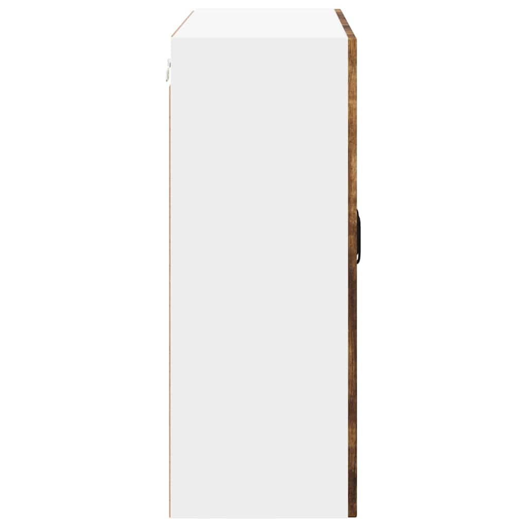 Vegghylle LUCCA Røkt Eik 80 x 31 x 80 cm Konstruert tre