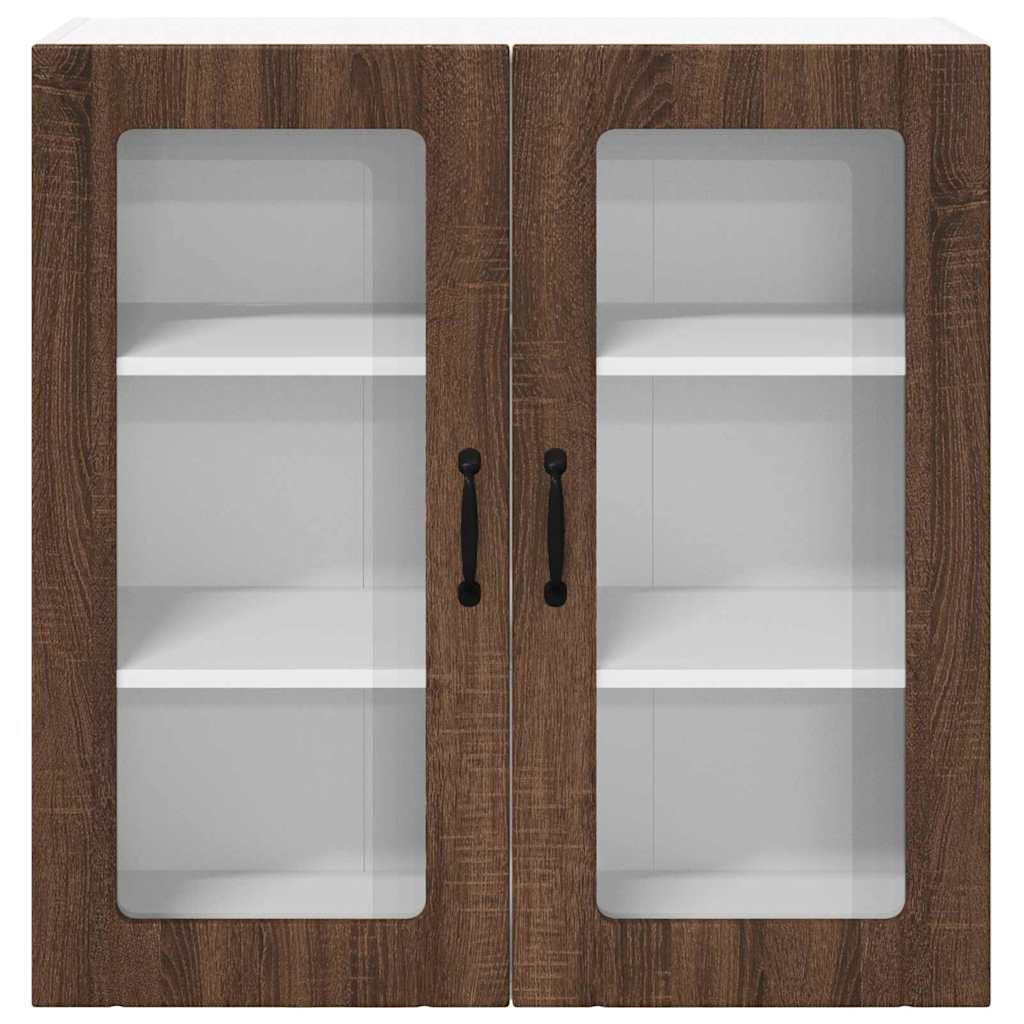 Vegghylle LUCCA Brun eik 80 x 31 x 80 cm Konstruert tre
