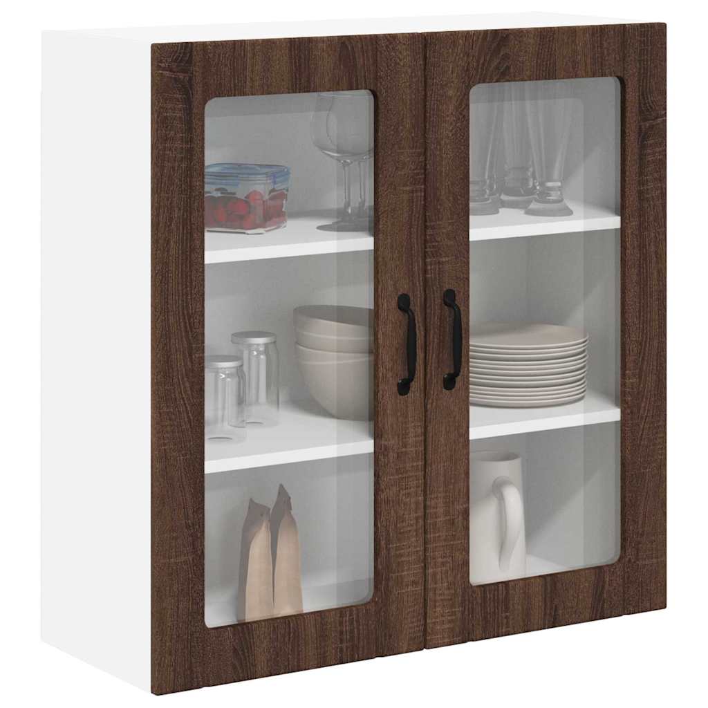Vegghylle LUCCA Brun eik 80 x 31 x 80 cm Konstruert tre