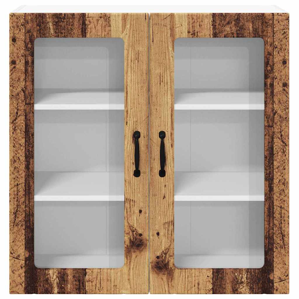 Vegghylle LUCCA Gammelt tre 80 x 31 x 80 cm Konstruert tre
