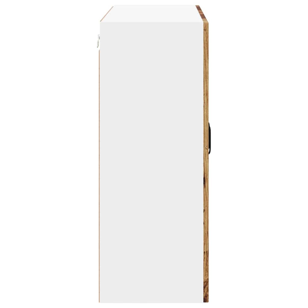 Vegghylle LUCCA Gammelt tre 80 x 31 x 80 cm Konstruert tre