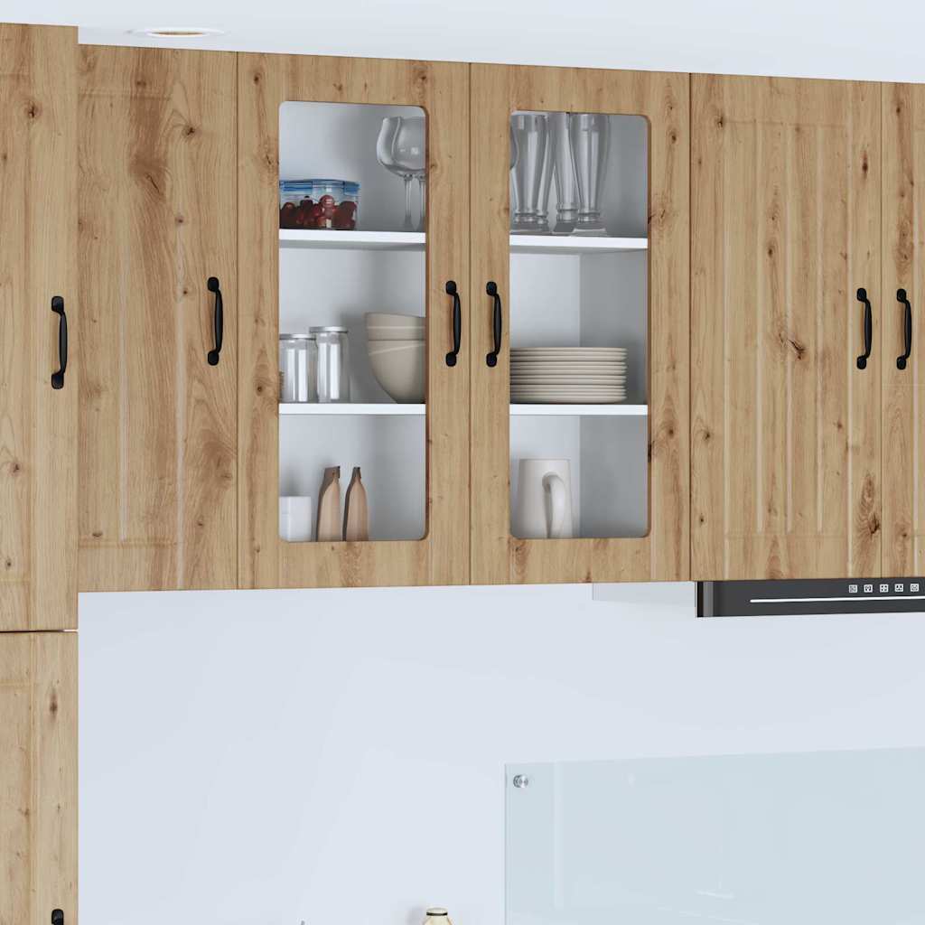 Vegghylle LUCCA Artisan eik 80 x 31 x 80 cm Konstruert tre