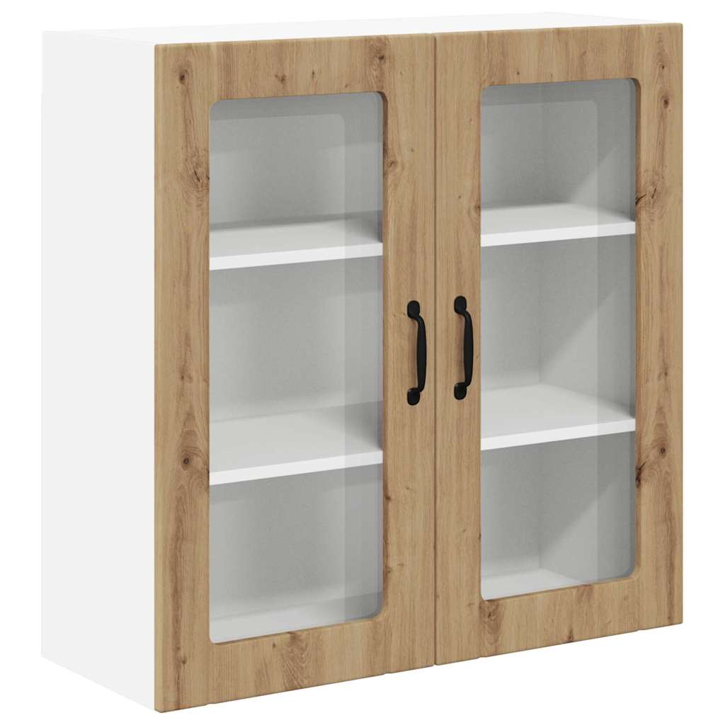 Vegghylle LUCCA Artisan eik 80 x 31 x 80 cm Konstruert tre